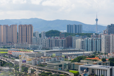 Macau 30 June 2023: Hotel in Macau city at Taipa districtのeditorial素材