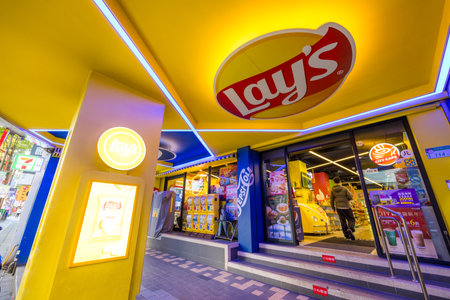 Taipei, Taiwan 02 January 2024: Convenience store in Taipei cityのeditorial素材