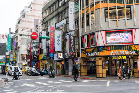 Taipei, Taiwan 28 December 2023: Taipei city in Ximen districtのeditorial素材