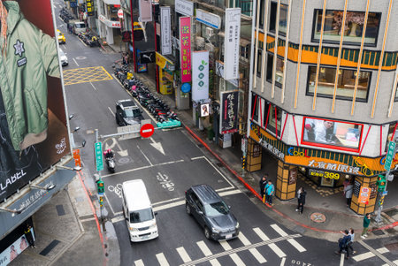 Taipei, Taiwan 28 December 2023: Ximending in Taipei cityのeditorial素材