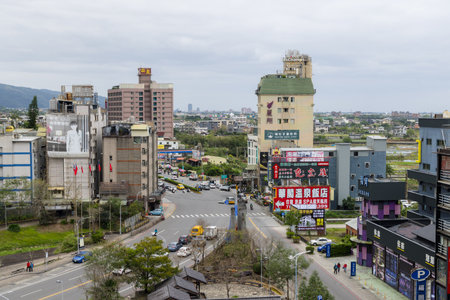 Yilan, Taiwan 18 February 2023: Jiaoxi city in Taiwan of Yilanのeditorial素材