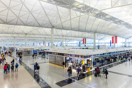 Chek lap Kok, Hong Kong 16 January 2023: Hong Kong international airportのeditorial素材