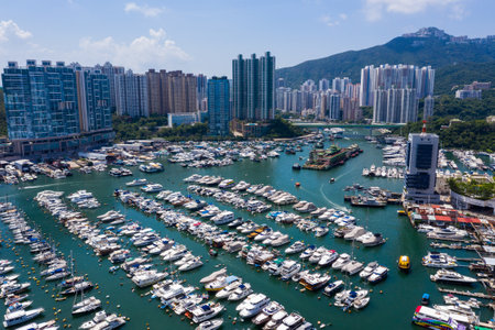 Aberdeen, Hong Kong 24 August 2020: Hong Kong yacht clubのeditorial素材