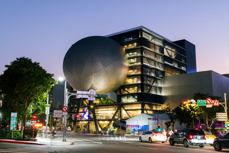 Taipei, Taiwan 11 January 2024: Taipei Performing Arts Center in Jiantan of Taiwan at nightのeditorial素材