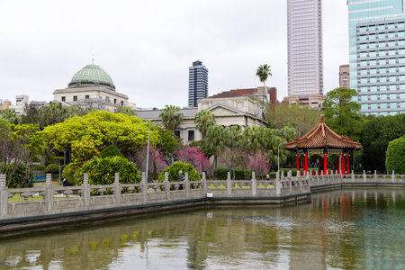 Taipei, Taiwan 25 February 2024: 228 Peace Memorial Park in Taipei cityのeditorial素材
