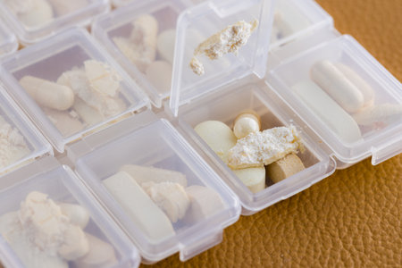 Expired drug on the daily boxの写真素材
