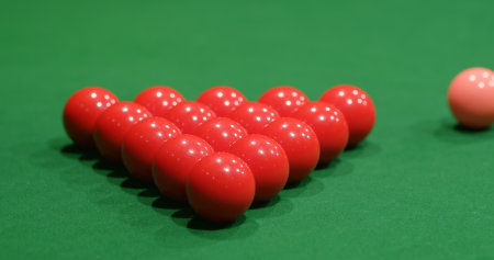 Play snooker ball on tableの写真素材