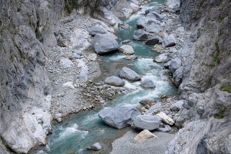 Taroko Gorge in Taroko National Park in Hualien of aTaiwanの写真素材