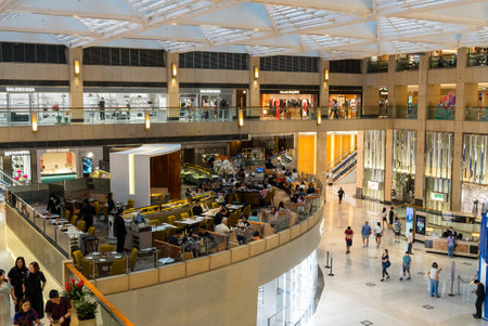 Hong Kong 01 April 2024: Interior of The Landmark in Hong Kong cityの写真素材