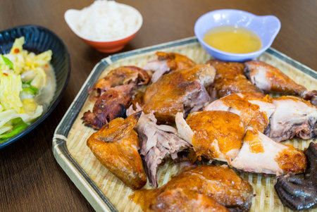 Traditional Taiwan cuisine roasted shredded Chickenの写真素材