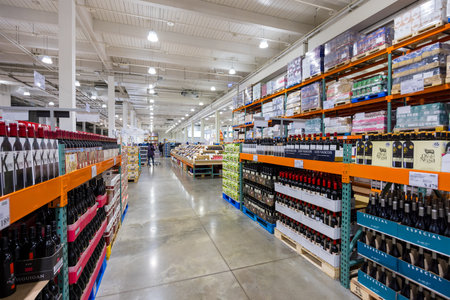 Taiwan 30 October 2023: Inside of the Costco store in Taiwanのeditorial素材