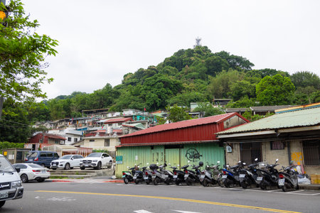 Taipei, Taiwan 12 May 2023: Taipei old small village in Taiwanのeditorial素材