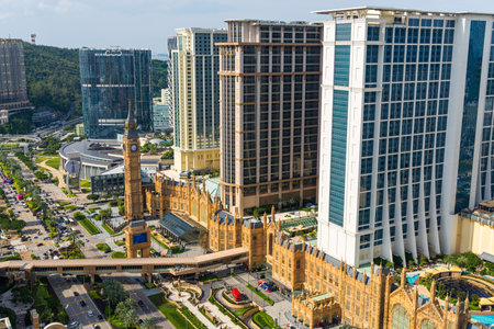 Macau 30 June 2023: Macau city skyline in Taipaのeditorial素材