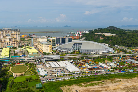 Macau 30 June 2023: Hotel in Macau city at Taipa districtのeditorial素材