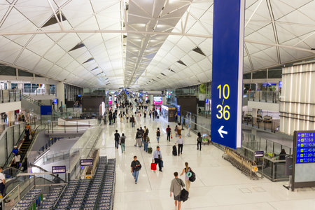 Hong Kong 12 April 2024: Hong Kong international airportのeditorial素材