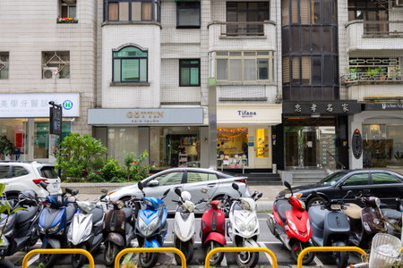 Taipei, Taiwan 02 October 2023: Taipei city downtownのeditorial素材