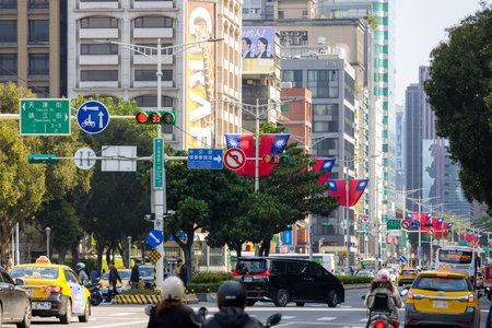 Taipei, Taiwan, 02 January 2024: Taipei city downtownのeditorial素材