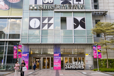Taipei, Taiwan 02 October 2023: Eslite book store in Taipei cityのeditorial素材