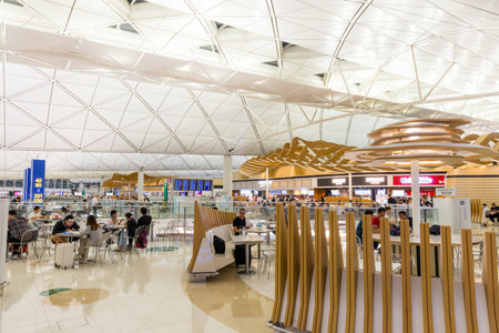 Hong Kong 12 April 2024: Hong Kong international airportのeditorial素材