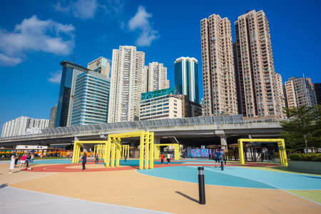 Fortress Hill, Hong Kong 05 October 2021: East Coast Park Precinctのeditorial素材