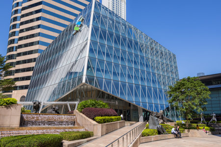 Central, Hong Kong 10 November 2021: Hong Kong business districtのeditorial素材