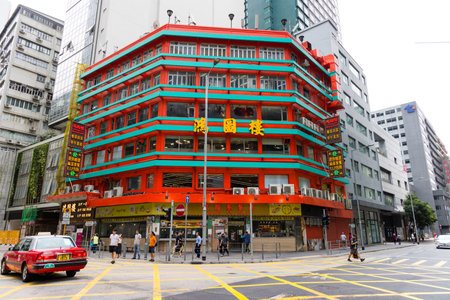 Hong Kong 30 March 2024: Hung To building in Hong Kong city at Kwun Tong districtのeditorial素材
