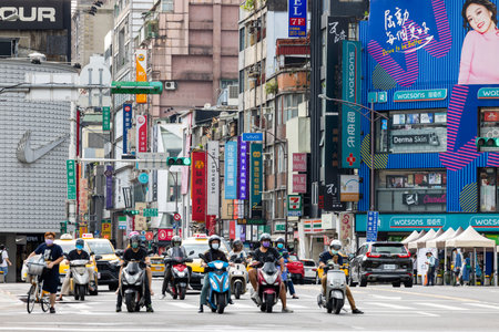 Taipei, Taiwan 27 June 2022: Taipei city streetのeditorial素材