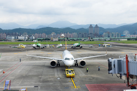 Taipei, Taiwan 21 June 2022: Taipei Songshan Airportのeditorial素材