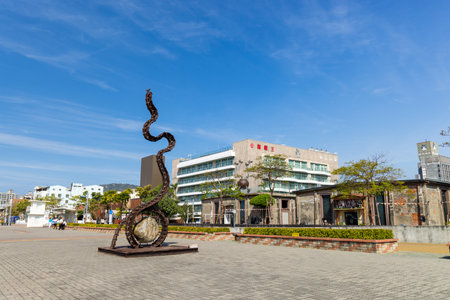 Kaohsiung, Taiwan 02 February 2023: Pier 2 art center in Kaohsiung of Taiwanのeditorial素材