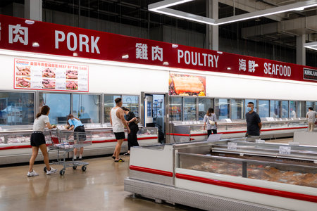 Taiwan 14 August 2023: Inside of the Costco Storeのeditorial素材