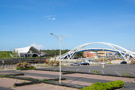 Taoyuan, Taiwan 30 August 2023: Yongan fishing port in Taoyuan of Taiwanのeditorial素材