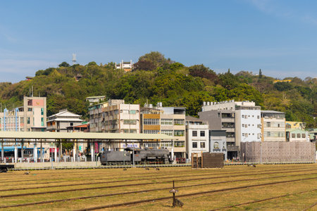 Kaohsiung, Taiwan 02 February 2024: Hamasen Railway Cultural Park in Kaohsiung of Taiwanのeditorial素材