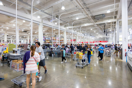 Taiwan 30 October 2023: Inside of the Costco store in Taiwanのeditorial素材