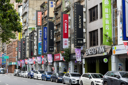 Taipei, Taiwan 26 February 2024: Taipei city streetのeditorial素材