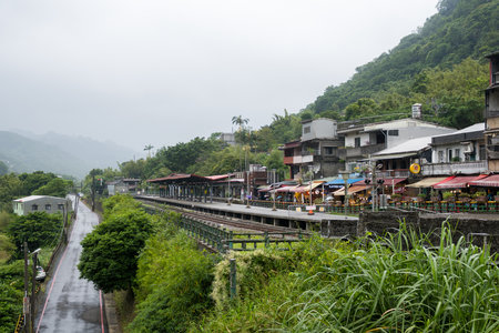 Taipei, Taiwan 21 October 2023: Shifen Old Street in Taipei cityのeditorial素材