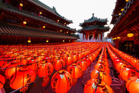 Taiwan 01 February 2024: Sunfong Temple in Kaohsiung of Taiwanのeditorial素材