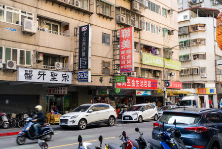 Taipei, Taiwan 13 December 2023: Taipei city streetのeditorial素材
