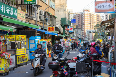 Taipei, Taiwan 20 March 2024: Nanya Night Market in Taiwanのeditorial素材
