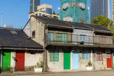 Taipei, Taiwan 18 January 2024: 44 south village in Xinyi district at Taipei cityのeditorial素材