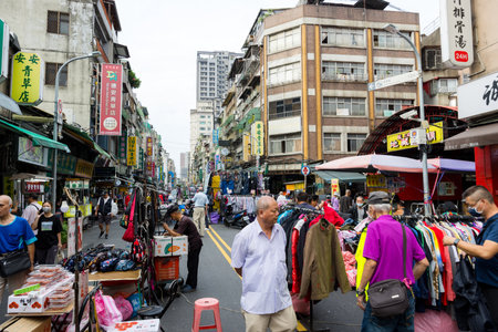 Taipei, Taiwan 17 October 2023: Bangka street market in Taipei cityのeditorial素材
