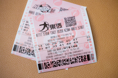Taipei, Taiwan, 12 September 2023: Taiwan Lottery ticketsのeditorial素材