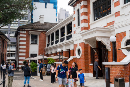 Hong Kong 01 April 2024: Tai kwun in Hong Kong Central districtのeditorial素材