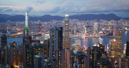 Victoria Peak, Hong Kong 30 May 2021: Hong Kong cityのeditorial素材