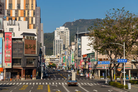 Taipei, Taiwan 01 February 2024: Taipei city life in the streetのeditorial素材