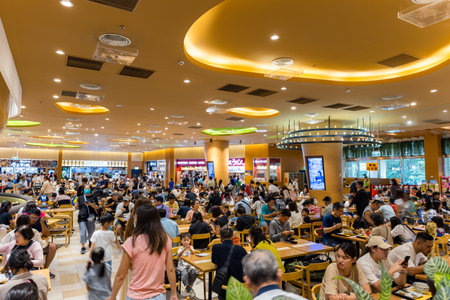 Taiwan 08 October 2023: New Taipei City Linkou Food courtのeditorial素材