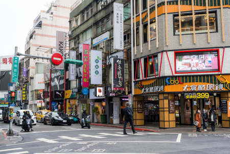 Taipei, Taiwan 28 December 2023: Ximending in Taipei cityのeditorial素材