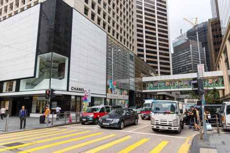 Hong Kong 05 April 2024: Hong Kong city in Central districtのeditorial素材