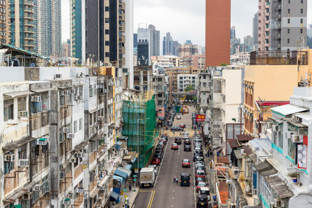 Hong Kong 31 March 2024: Hong Kong in Kowloon cityのeditorial素材