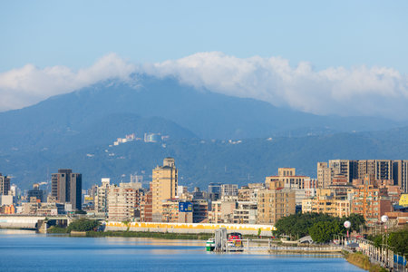 Taipei, Taiwan 02 January 2024: Taipei city in Riversideの写真素材