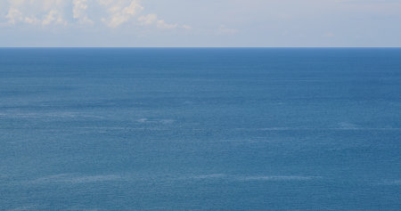 Blue sky and the seaの写真素材